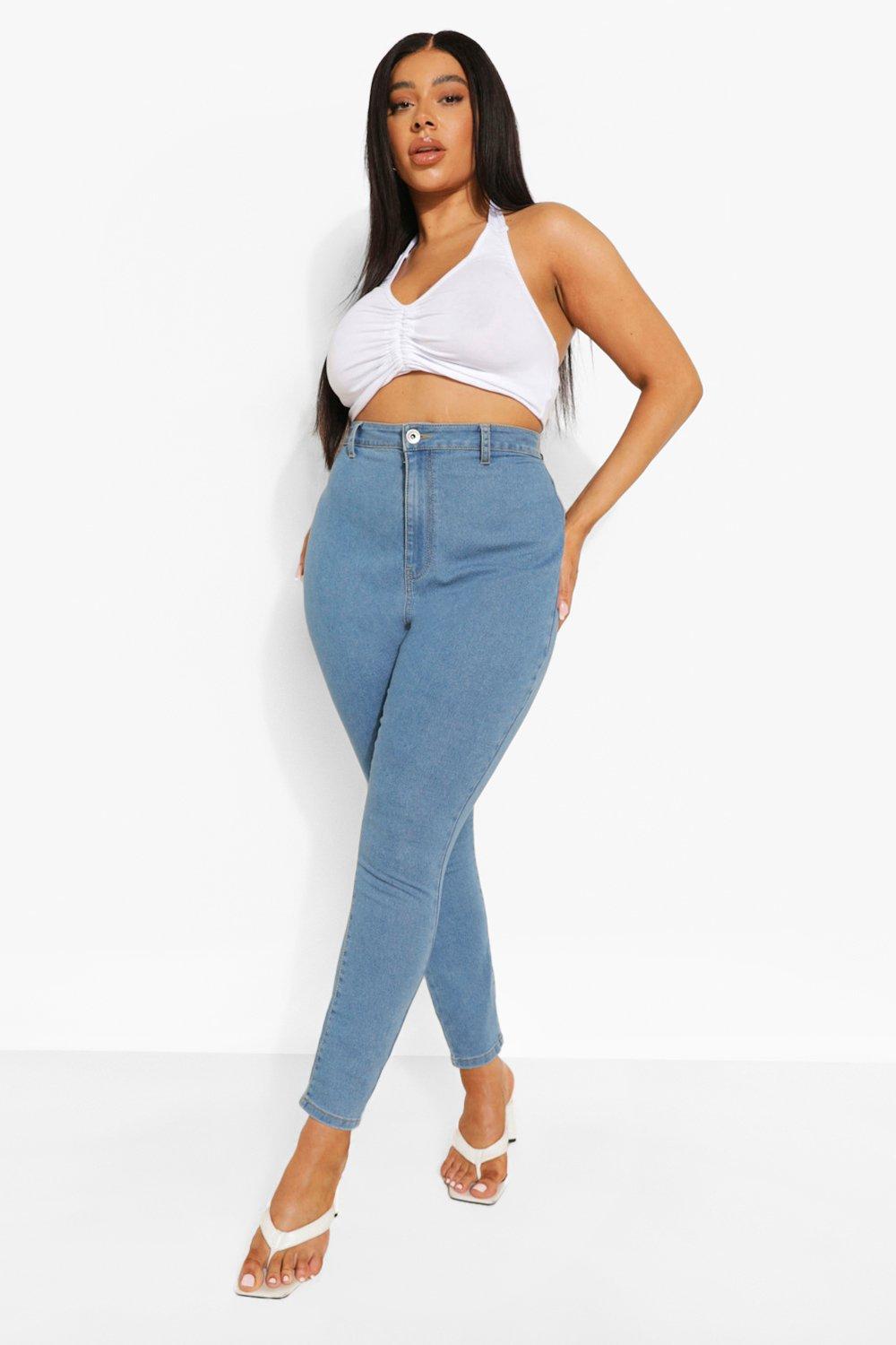 Boohoo shops jean taille haute